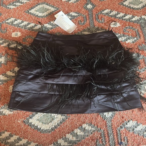 LoveShackFancy Viviette Skirt in Black size 2 - Picture 6 of 8